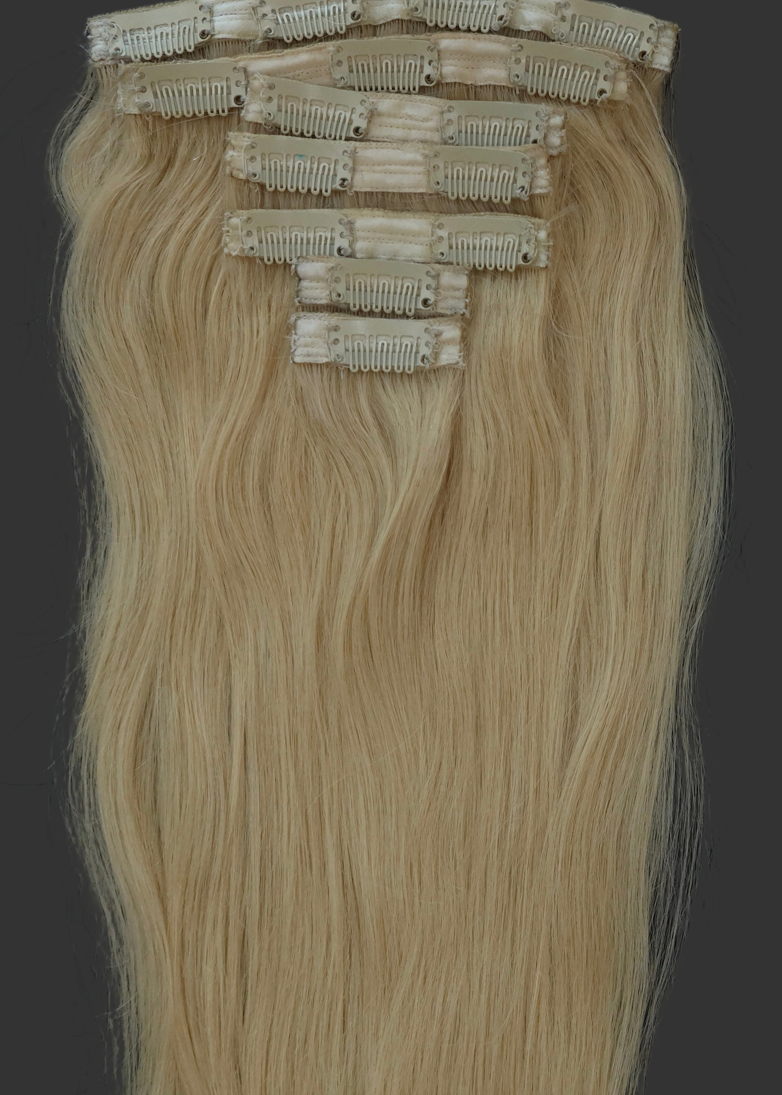 Clip-In, 100 Grs Human hair (7 pcs set) - #613 Blond