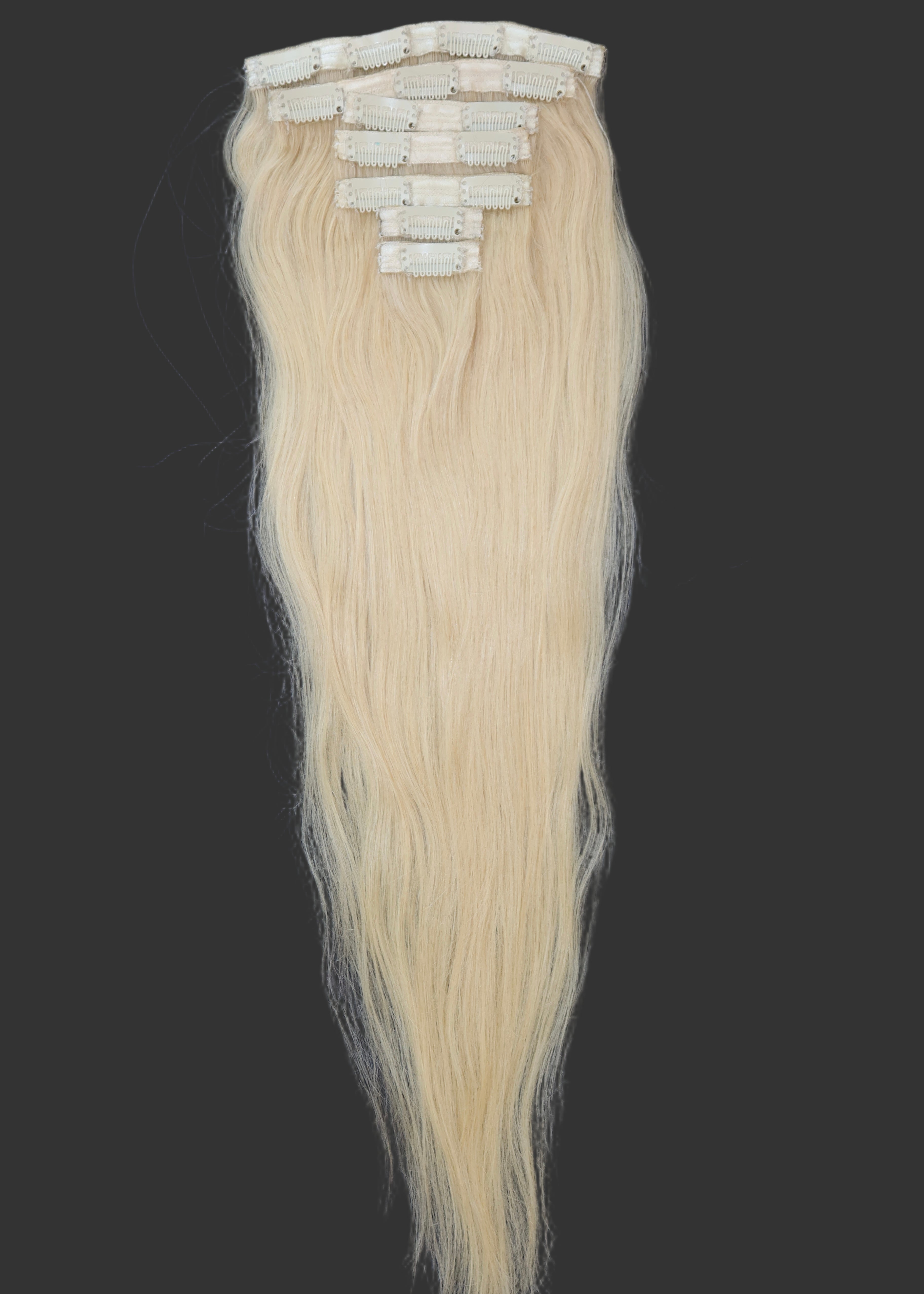 Clip-In, 100 Grs Human hair (7 pcs set) - #613 Blond