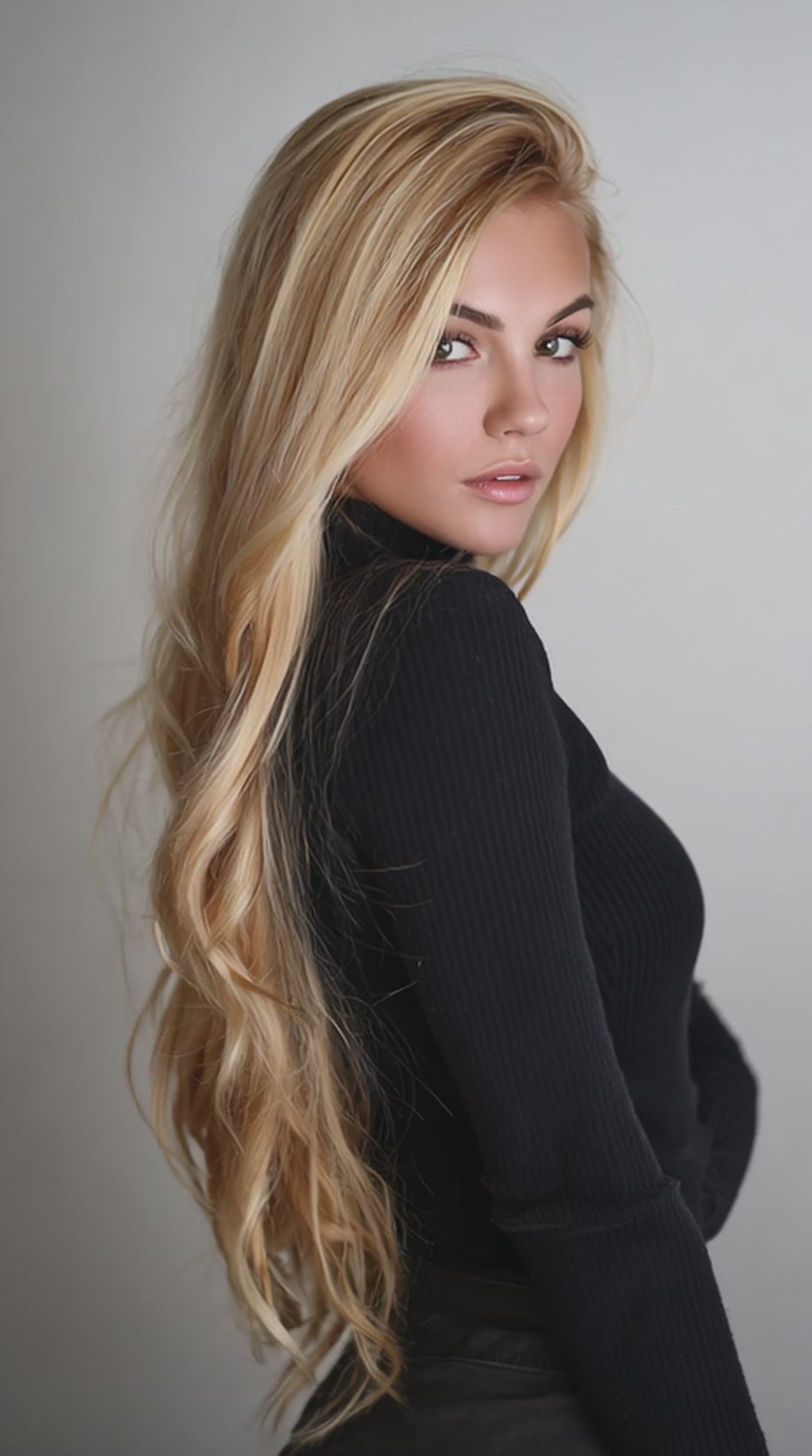 Clip-In, 100 Grs Human hair (7 pcs set) - #613 Blond