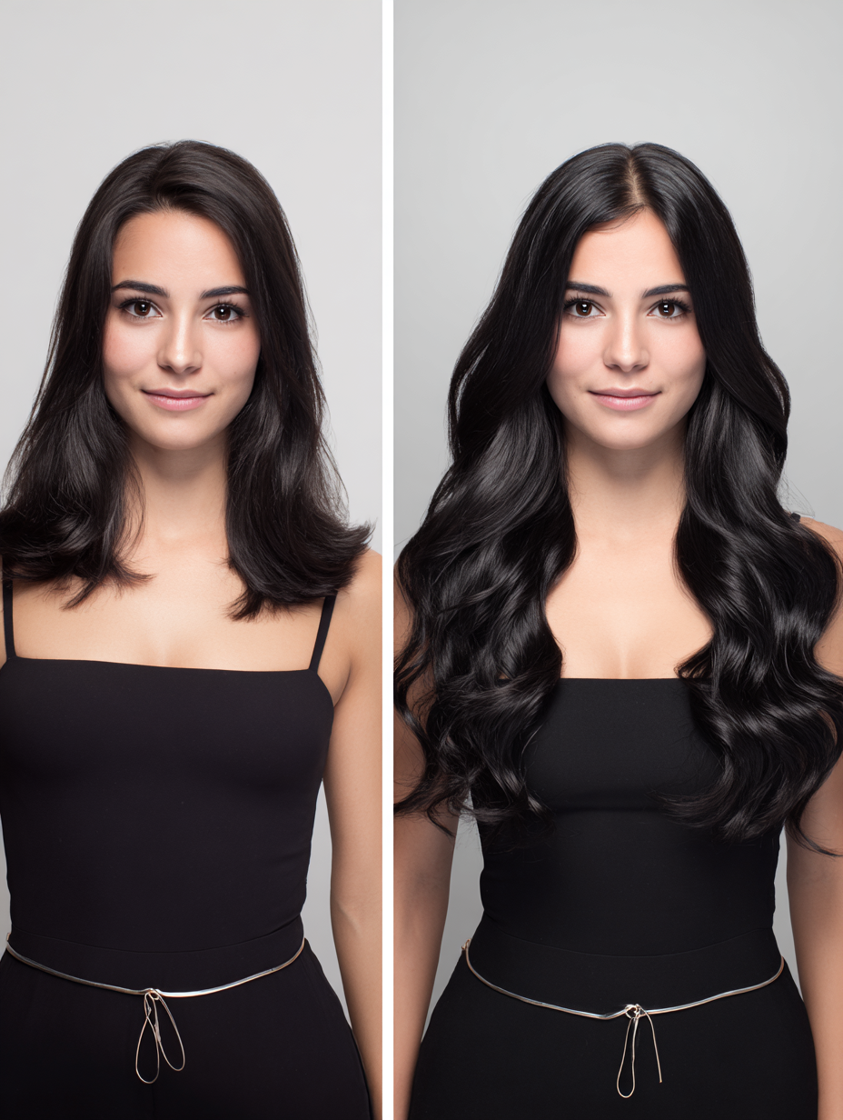 Machine Weft Natural Black