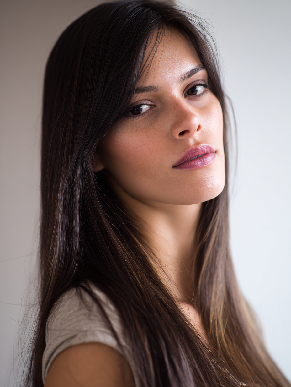 Clip-In, 100 Grs Human hair (7 pcs set) - #8 Brown