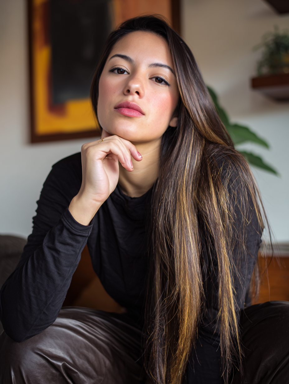 Clip-In, 100 Grs Human hair (7 pcs set) - #8 Brown