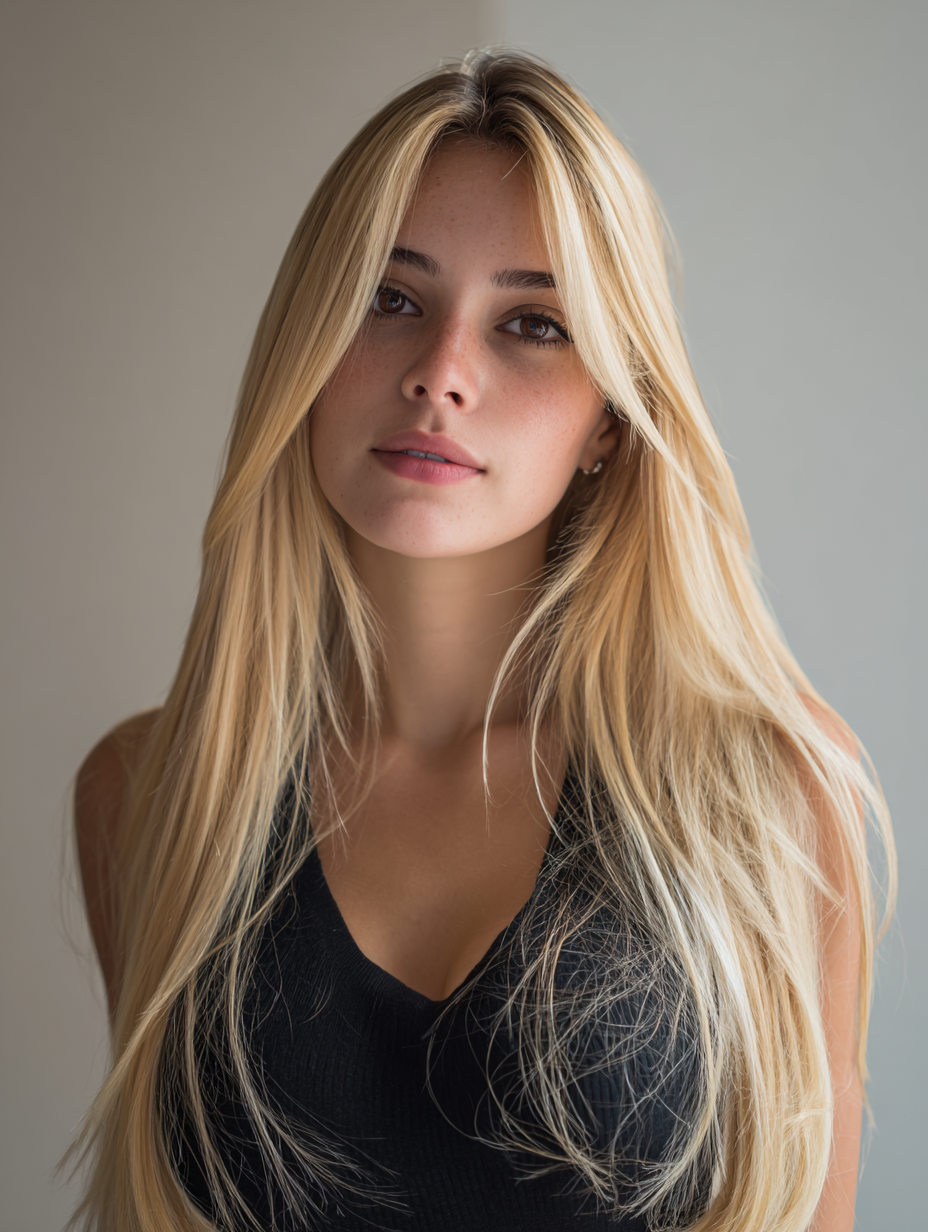 Clip-In, 100 Grs Human hair (7 pcs set) - #613 Blond