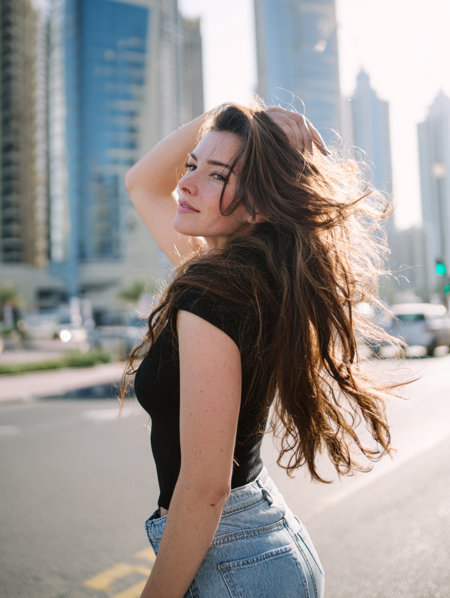 Clip-In, 100 Grs Human hair (7 pcs set) - #8 Brown