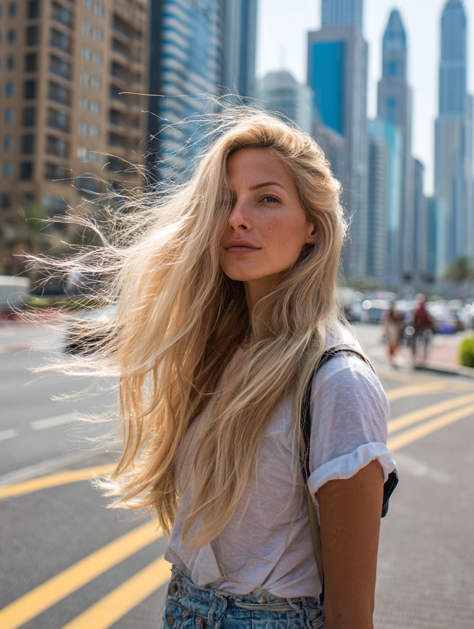 Clip-In, 100 Grs Human hair (7 pcs set) - #613 Blond