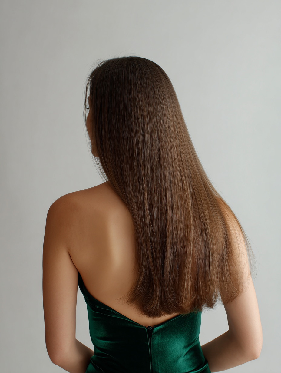 Clip-In, 100 Grs Human hair (7 pcs set) - #8 Brown